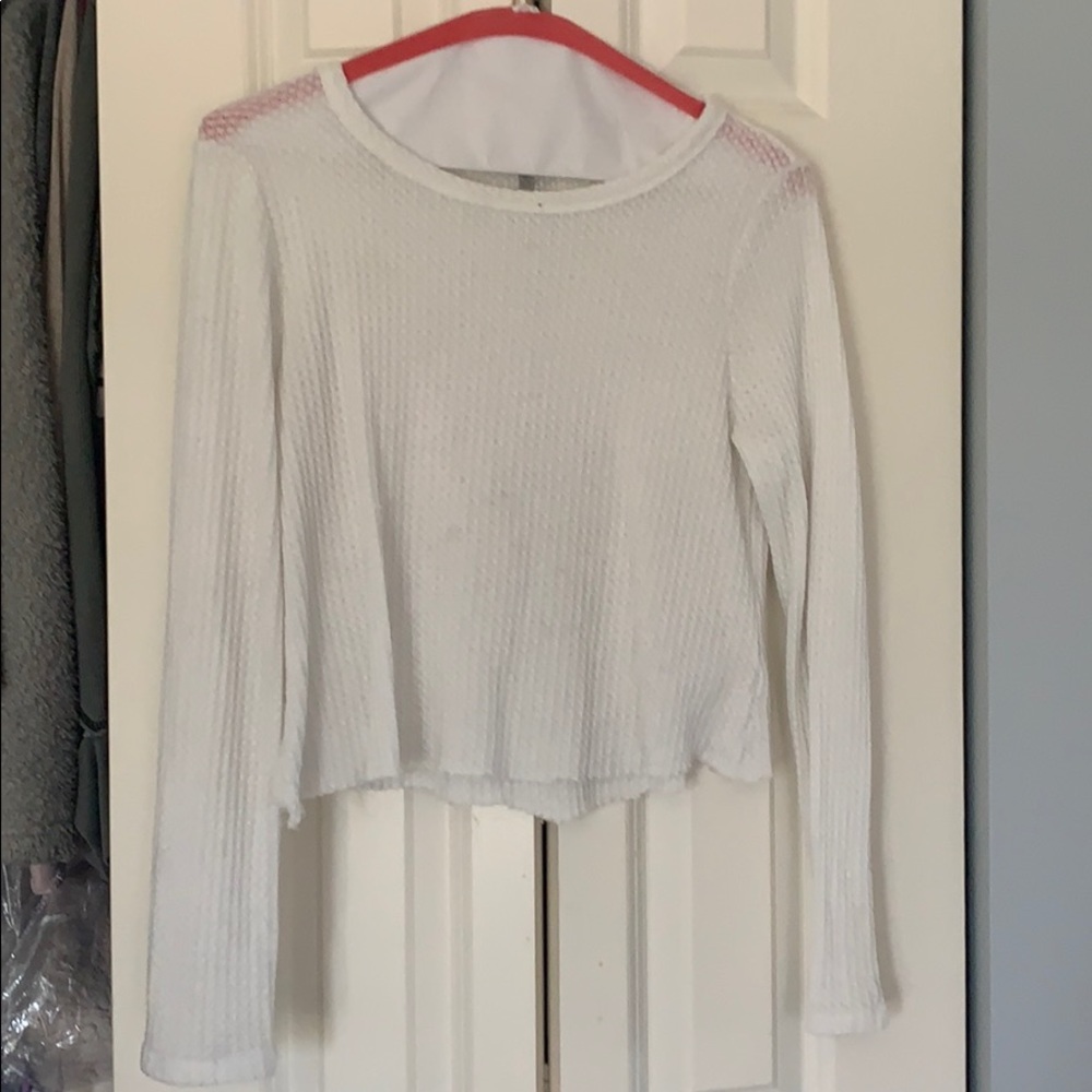 long sleeve white tee